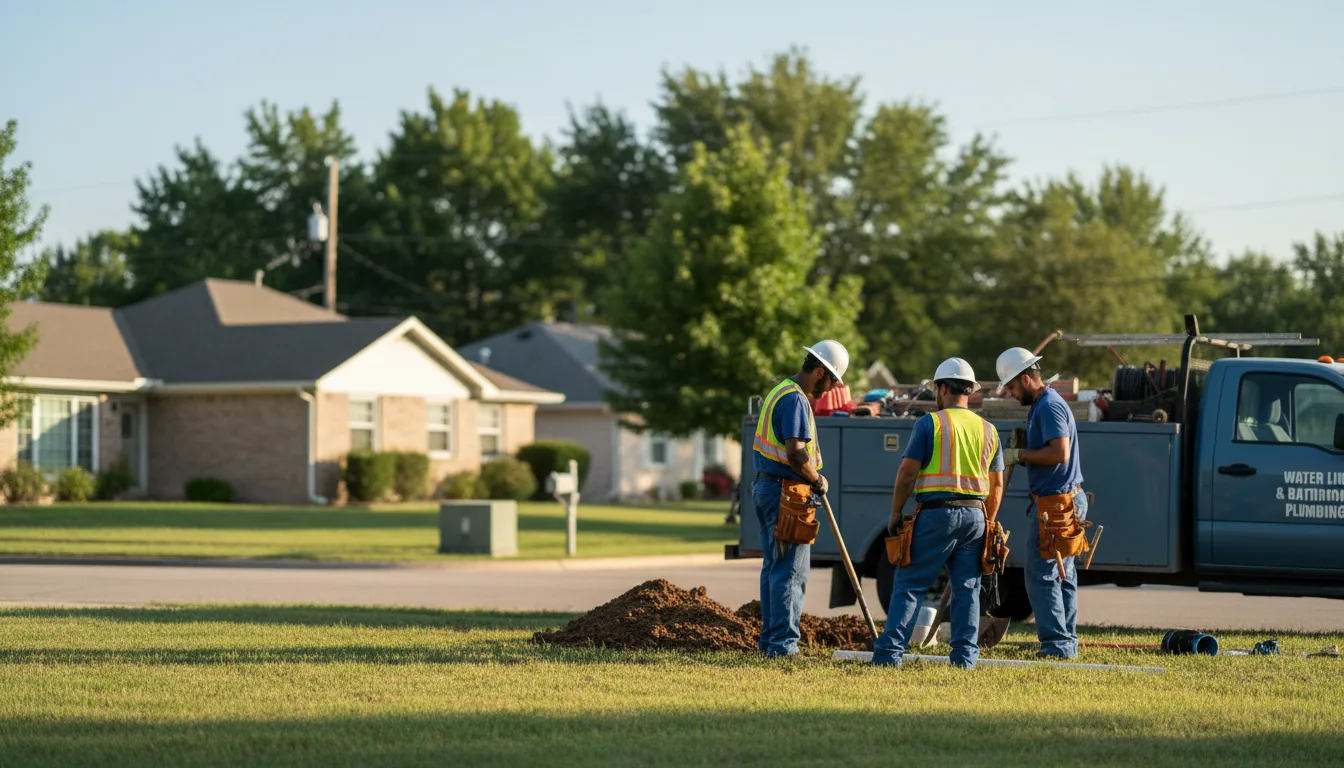 Residential water line and bathroom plumbing service in State Line, PA
